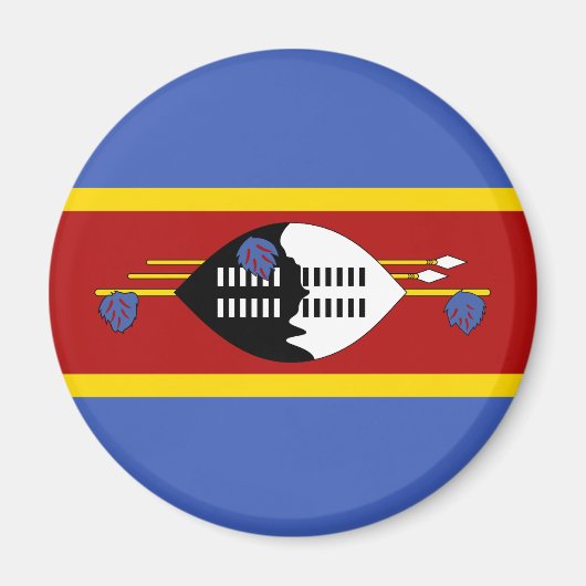 Flagge von Eswatini Magnet (Vorne)