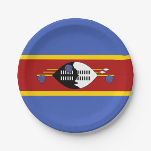 Flagge von Eswatini Pappteller