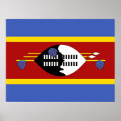 Flagge von Eswatini Poster (Vorne)