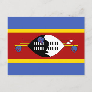 Flagge von Eswatini Postkarte
