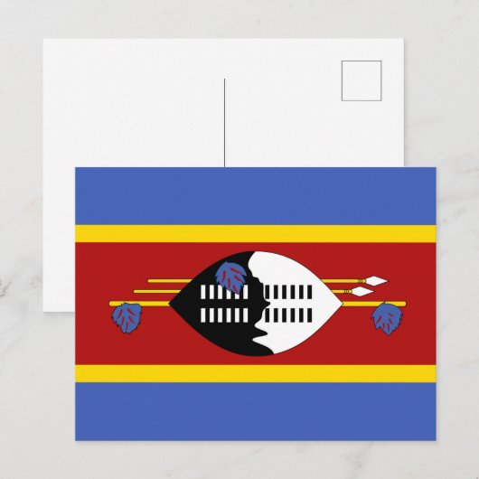 Flagge von Eswatini Postkarte (Vorne/Hinten)