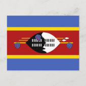 Flagge von Eswatini Postkarte (Vorderseite)