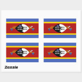 Flagge von Eswatini Rechteckiger Aufkleber (Blatt)