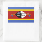 Flagge von Eswatini Rechteckiger Aufkleber (Tasche)