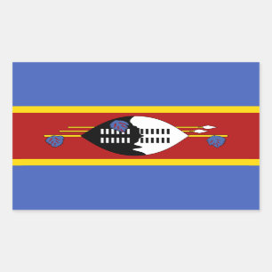 Flagge von Eswatini Rechteckiger Aufkleber