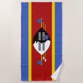 Flagge von Eswatini Strandtuch (Vorderseite)