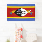 Flagge von Eswatini (Swasiland) Banner (Insitu)