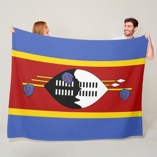 Flagge von Eswatini (Swasiland) Fleecedecke (Beispiel)