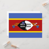 Flagge von Eswatini (Swasiland) Karte (Vorderseite/Rückseite Beispiel)