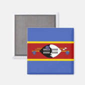 Flagge von Eswatini (Swasiland) Magnet (Vorderseite/Rückseite)