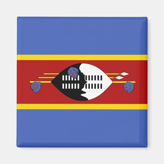 Flagge von Eswatini (Swasiland) Magnet (Vorne)
