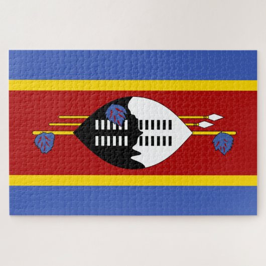 Flagge von Eswatini (Swasiland) Puzzle (Horizontal)