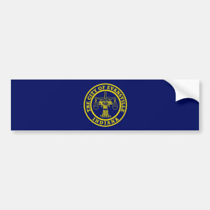 Flagge von Evansville (Indiana) Autoaufkleber