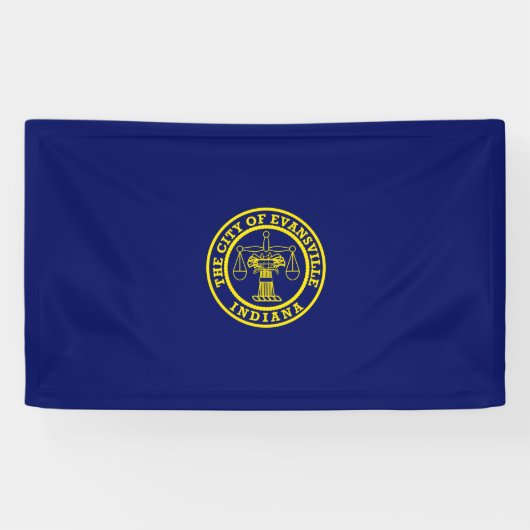Flagge von Evansville (Indiana) Banner (Horizontal)