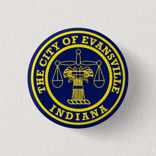 Flagge von Evansville, Indiana Button (Vorderseite)