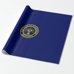 Flagge von Evansville (Indiana) Geschenkpapier