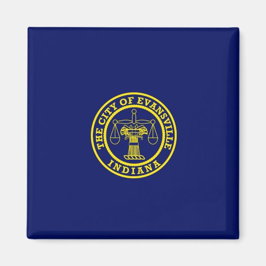 Flagge von Evansville (Indiana) Magnet (Vorne)
