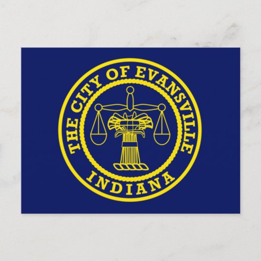 Flagge von Evansville, Indiana Postkarte (Vorderseite)