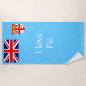 Flagge von Fidschi Strandtuch (Vorderseite)
