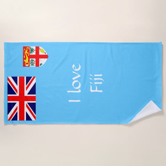 Flagge von Fidschi Strandtuch (Vorderseite)