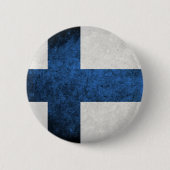 Flagge von Finnland Button (Vorderseite)