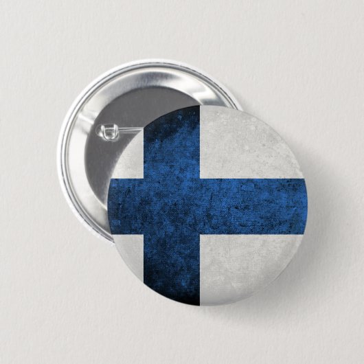 Flagge von Finnland Button (Vorne & Hinten)