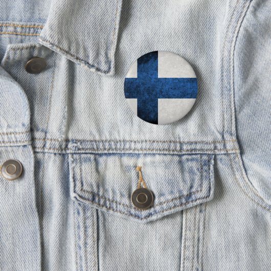 Flagge von Finnland Button (Beispiel)