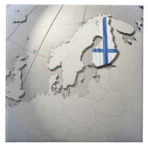 Flagge von Finnland Fliese
