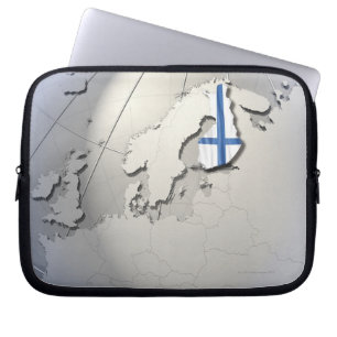 Flagge von Finnland Laptopschutzhülle
