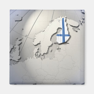 Flagge von Finnland Magnet