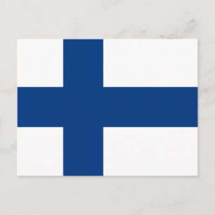 Flagge von Finnland Postkarte
