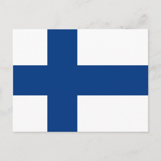Flagge von Finnland Postkarte (Vorderseite)