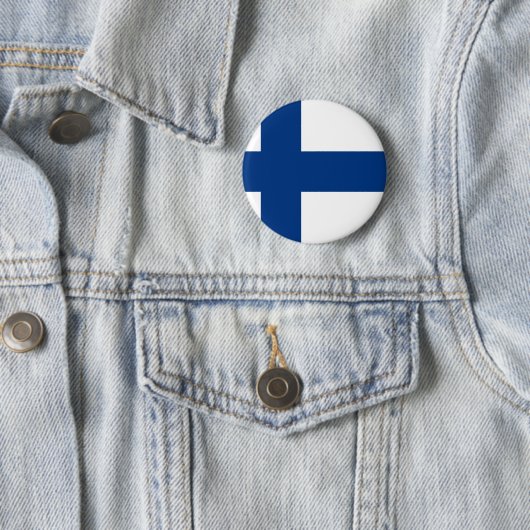 Flagge von Finnland - Suomen Lippu - Button (Beispiel)