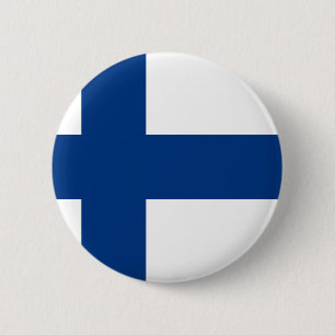 Flagge von Finnland - Suomen Lippu - Button