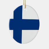 Flagge von Finnland (Suomen lippu, Finlands Keramik Ornament (Rechts)