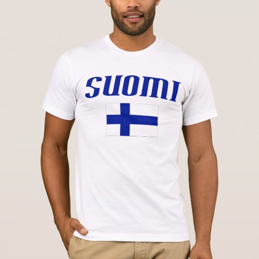 Flagge von Finnland T-Shirt (Vorderseite)