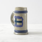 Flagge von Finnland-Tasse Bierglas (Vorderseite Links)