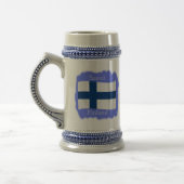 Flagge von Finnland-Tasse Bierglas (Links)