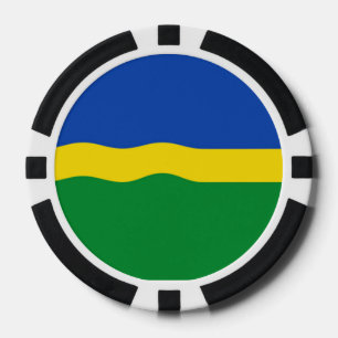 Flagge von Flevoland Pokerchips
