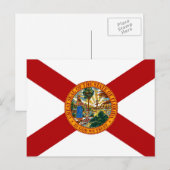 Flagge von Florida Postkarte (Vorne/Hinten)