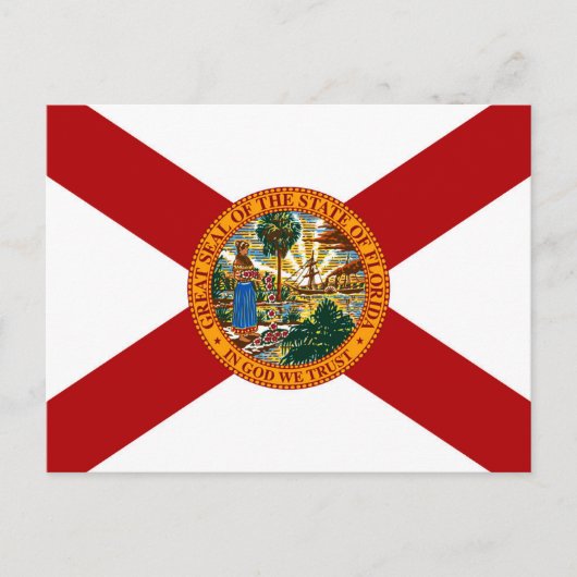 Flagge von Florida Postkarte (Vorderseite)