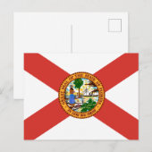Flagge von Florida Postkarte (Vorne/Hinten)