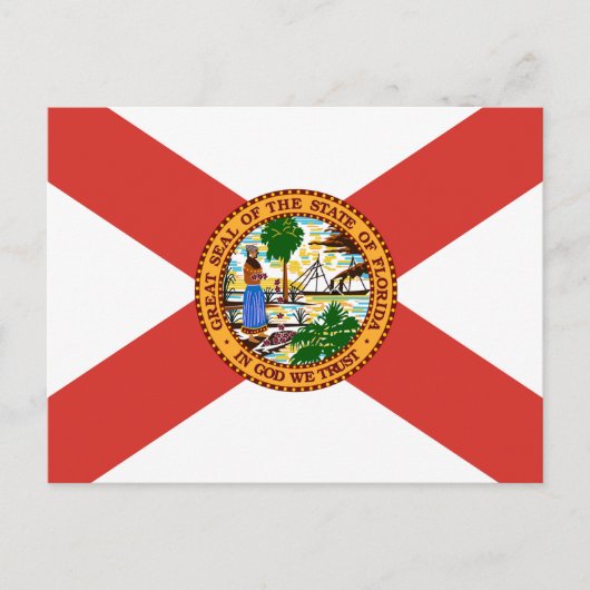 Flagge von Florida Postkarte (Vorderseite)