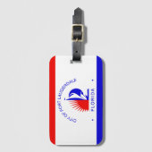 Flagge von Fort Lauderdale, Florida Gepäckanhänger (Vorderseite Vertikal)