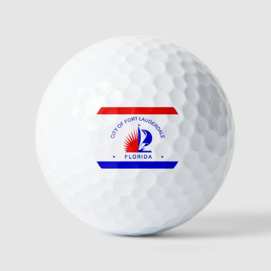 Flagge von Fort Lauderdale, Florida Golfball (Vorderseite)