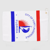Flagge von Fort Lauderdale, Florida Golfhandtuch (Horizontal)