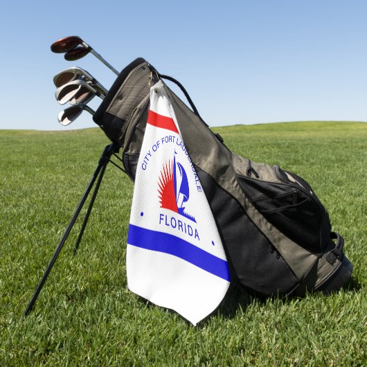 Flagge von Fort Lauderdale, Florida Golfhandtuch (Gras)