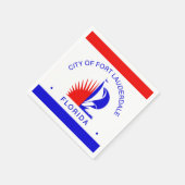 Flagge von Fort Lauderdale, Florida Serviette (Ecke)
