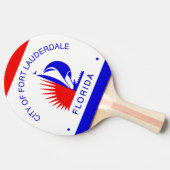 Flagge von Fort Lauderdale, Florida Tischtennis Schläger (Seitenansicht)
