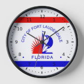 Flagge von Fort Lauderdale, Florida Uhr (Vorderseite)